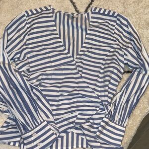 Madewell Blue and White Striped Shirt